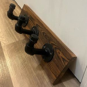 Modern Industrial Style Hook Rack - Wall Mount